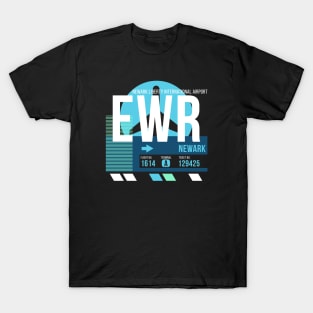 Newark (EWR) Airport Code Baggage Tag T-Shirt